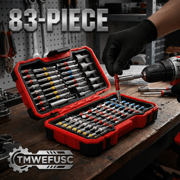 TMWEFUSC 83Pcs Screwdriver Bit Set Colorful Security Bits Electric Screwdriver Set with Case Portable Steel Magnetic Long Drill Bit Set for Home Professional Use