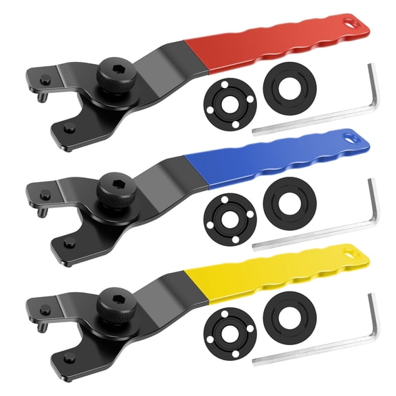 TMWEFUSC Angle Grinder Wrench Set with Hex Key 5/8"-11" Adjustable Anti Slip Flange Metal Spanner for Most Grinder Circular Saw