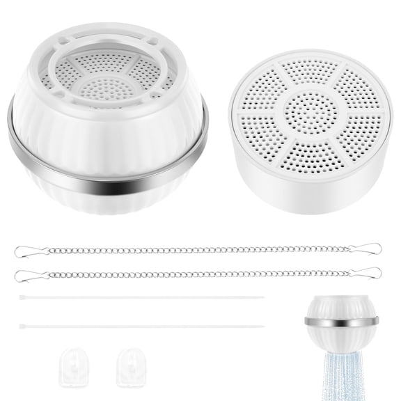 Bathtub Filter,Tmwefusc Bathtub Filter For Tub Faucet with 2 Cartridge, Removing impurities in Water, and Protecting Skin and Body,Fits Most Tubs