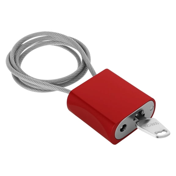 TMWEFUSC Cable Lock Adjustable Aluminum Cable Padlock with Key 3.28ft/1m Weather Resistant Stainless Steel Cable Lock for Bikes Gate Outdoor Gear