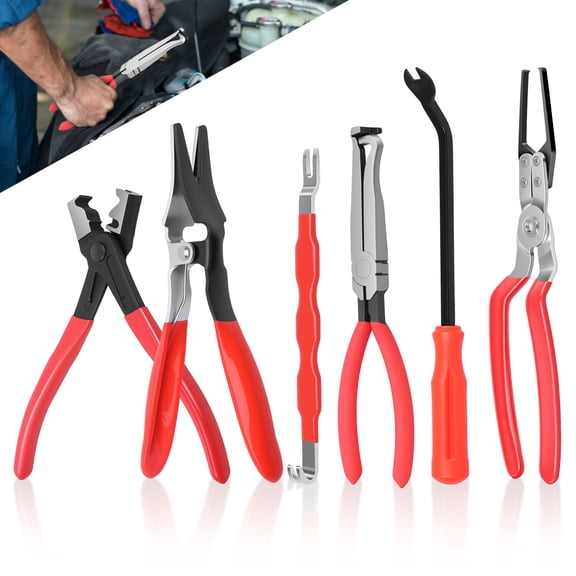 TMWEFUSC Electrical Disconnect Pliers Kit 6 pcs High Carbon Steel Electrical Connector Removal Tool for Car Maintenance with Ergonomic Handle