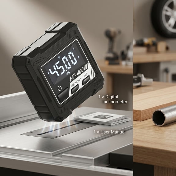 Digital Angle Finder, Magnetic Digital Protractor and Inclinometer Level Gauge with Backlit Display for Woodworking, Carpentry and Automotive