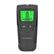 TMWEFUSC Stud Finder, Wall Scanner - 3 in 1 Electronic Stud Finder LCD Screen Precise Position Measuring Instruments, for the Center and Edge of Wood, AC Wire, Metal and Studs Detection, Black