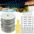 thumbnail image 1 of TMWEFUSC PVC Coated 304 Stainless Steel Wire Rope Kit Heavy Duty Cable Rope Wire Cable Roll Kits for Outdoor, Garden, 1 of 9