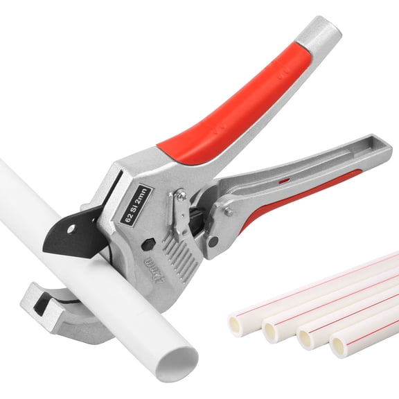 TMWEFUSC Ratchet PVC Pipe Cutter Tool Up to 1-21/32" Pex Cutting Tool for Cutting PEX PVC PPR PE CPVC Rubber and Plastic Hoses for Home Repairs and Plumbers