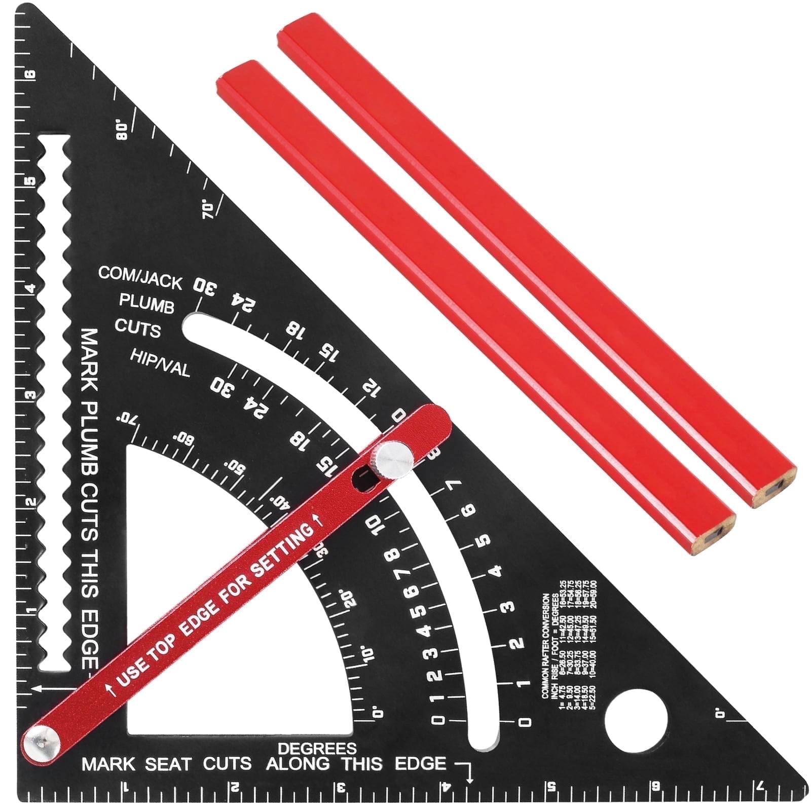 TMWEFUSC 7 inch Square, Carpenter Square, Aluminum Adjustable Rafter ...