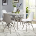 thumbnail image 1 of TMs Elba 5-Piece Indoor Dining Set, Includes Table and Chairs, White/Gray, 1 of 7