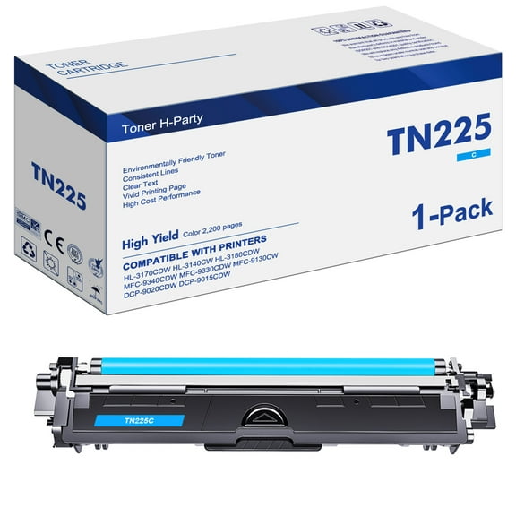TN-221 TN-225 TN221 TN225 Compatible Toner for Brother TN225C HL-3170CDW MFC-9340CDW HL-3140CW MFC-9330CDW MFC-9130CW Printer Ink (Cyan)