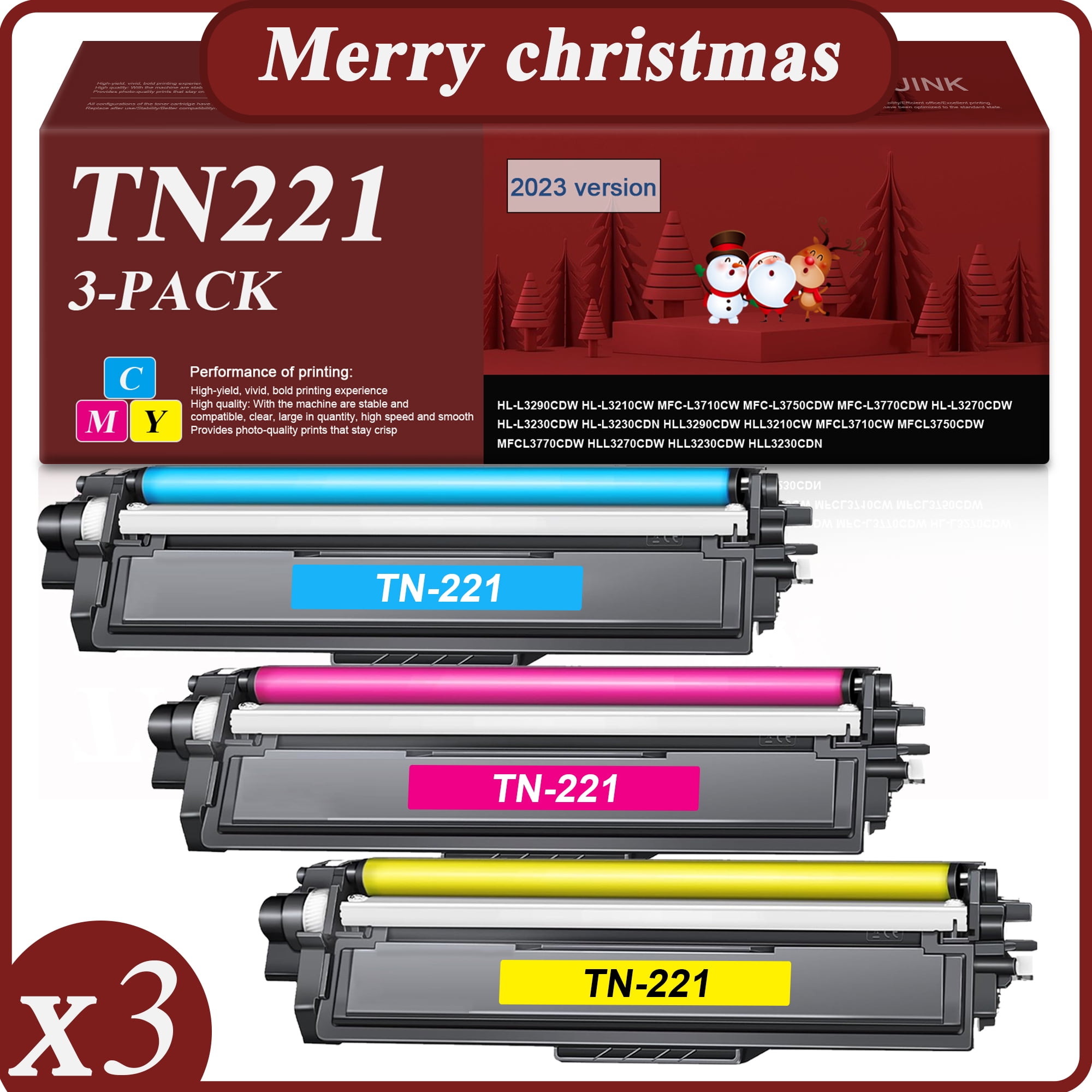 𝑯𝒊𝒈𝒉 𝒀𝒊𝒆𝒍𝒅 TN221 Toner cartridge Replacement for Brother HL3140CW HL