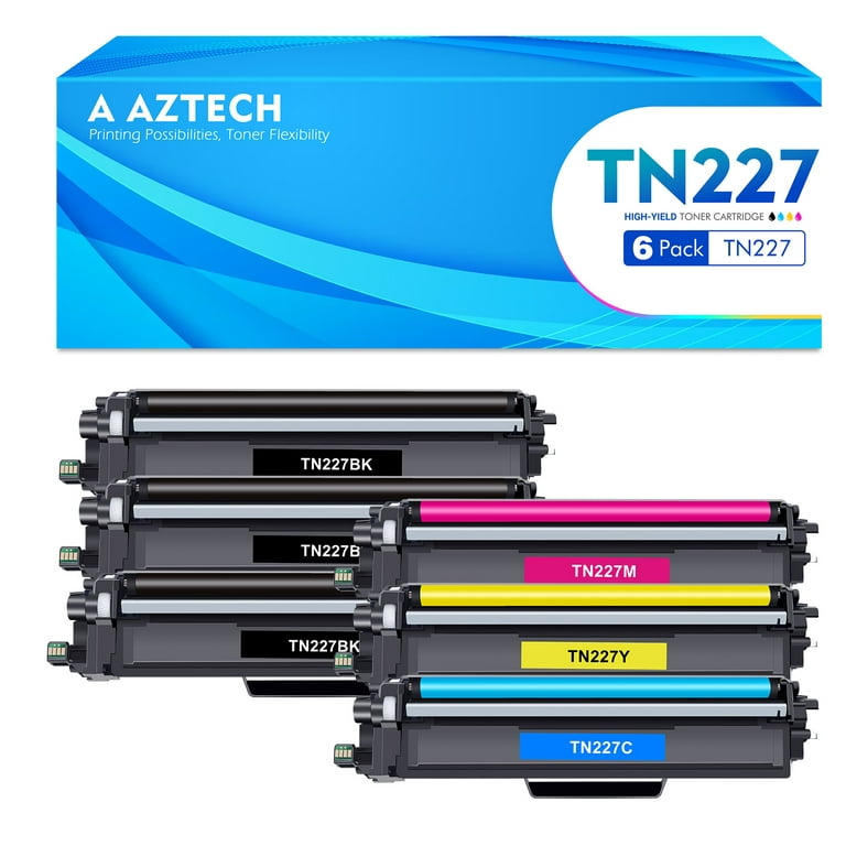TN-223BK/C/M/Y TN227 Toner Cartridge 4 Pack Compatible for Brother TN223  Replacement for HL-L3270CDW HL-L3290CDW MFC-L3770CDW Printer