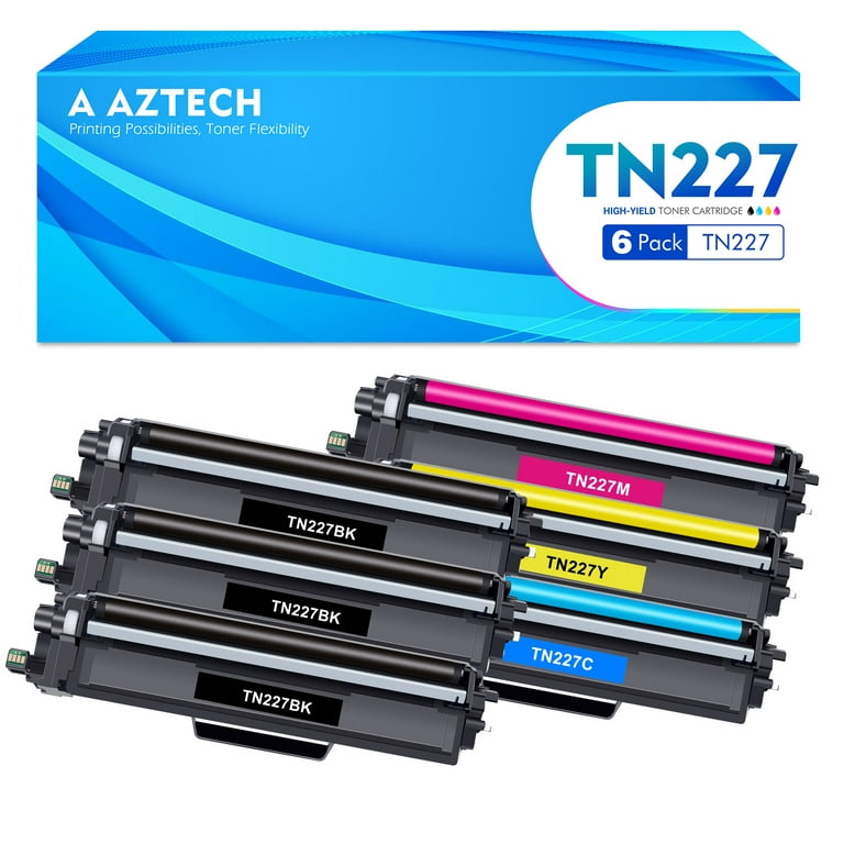 TN227 TN-227BK/C/M/Y High Yield Compatible Toner Cartridge Replacement for  Brother TN227 TN-227 TN227BK TN223 for HL-L3290CDW MFC-L3770CDW HL-L3270CDW