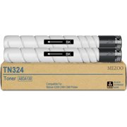 TN-324 TN324 Black Toner Cartridge A8DA130 Compatible with Konica Minolta Bizhub C258 C308 C368 Printer 2-Pack, 28,000 Pages