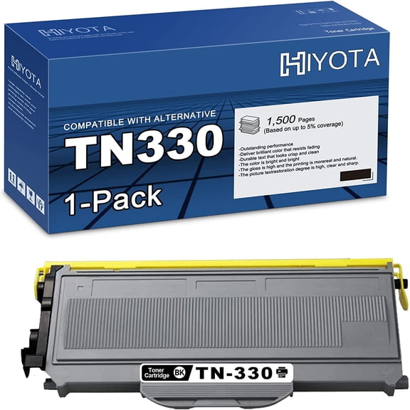TN 330 High Yield TN-330 Toner Cartridge Replacement for Brother TN330 Toner for HL-2140 HL-2150N HL-2170W MFC-7340 MFC-7440N MFC-7840W DCP-7030 DCP-7040 Printer (1Pack)