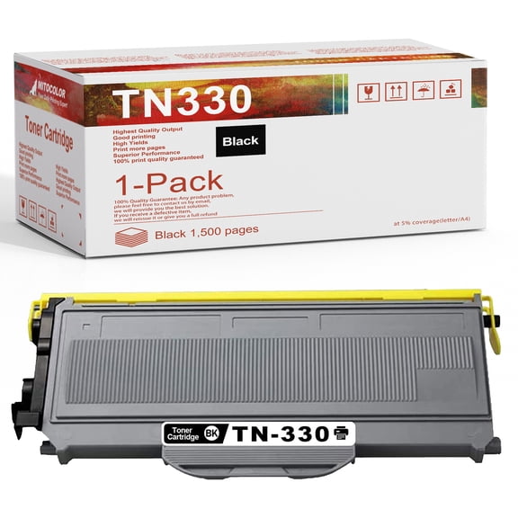 TN 330 High Yield TN-330 Toner Cartridge Replacement for Brother TN330 Toner for HL-2140 HL-2150N HL-2170W MFC-7340 MFC-7440N MFC-7840W DCP-7030 DCP-7040 Printer (1Pack)