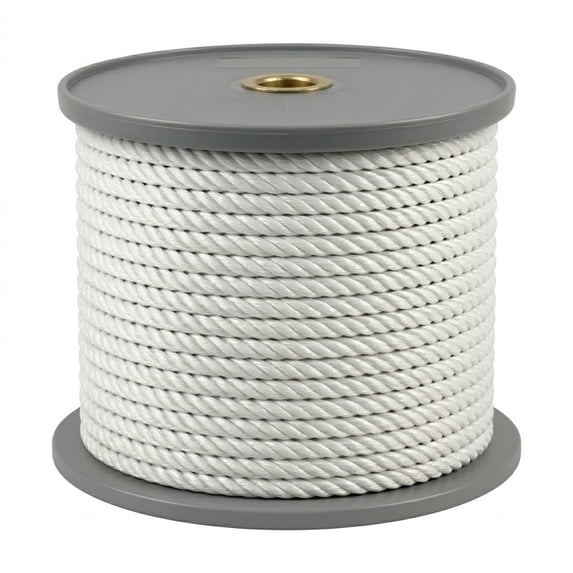 Rope King TN-58300, Twisted Nylon Rope, 5/8" x 300', White, 1 Each