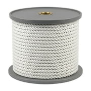 Rope King TN-38600, Twisted Nylon Rope, 3/8 x 600, White, 1 Each