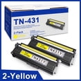 thumbnail image 1 of TN-431 TN431 Yellow Toner - Compatible for Brother TN431 Cartridge HL-L8360CDW Printer - 2 Pack, 1 of 6
