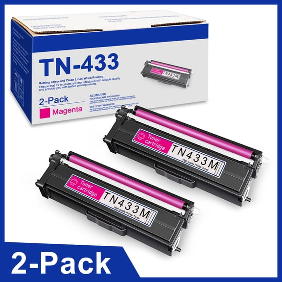 TN-433 TN433 Magenta High Yield Toner - Replacement for Brother TN433 Cartridge HL-L8360CDW Printer - 2 Pack
