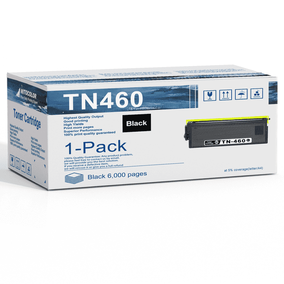 TN-460 TN 460 Toner Replacement for Brother TN460 Toner Cartridge for HL-1230 Toner Cartridge (1Pack)