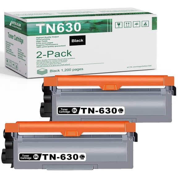 TN 630 Toner Replacement for Brother TN630 Toner Cartridge for HL-L2300D Printer (Black,2Pack)