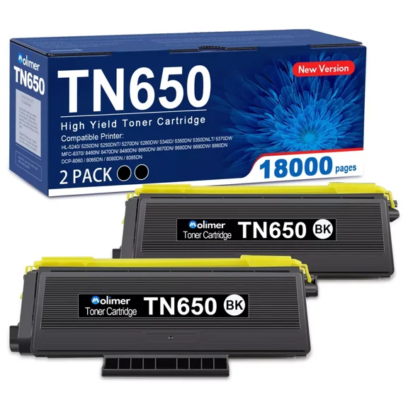 TN-650 Toner Cartridge Compatible for Brother TN-650 Toner Compatible for MFC-8670DN Printer.