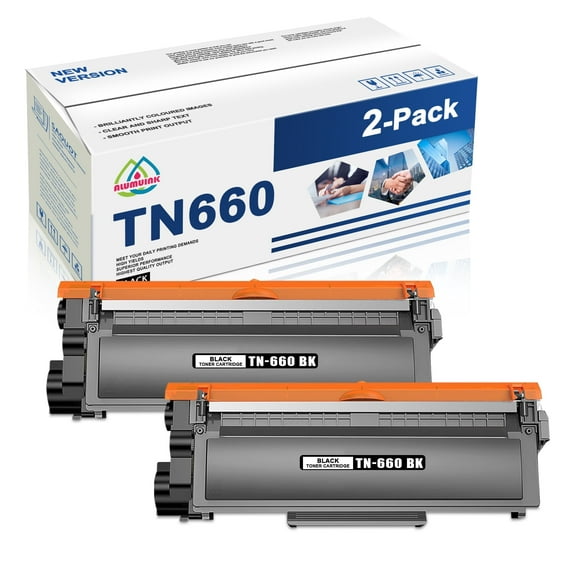 TN 660 2×Black Toner Cartridge Compatible with Brother TN660 For MFC-L2700DN MFC-L2680W Printer