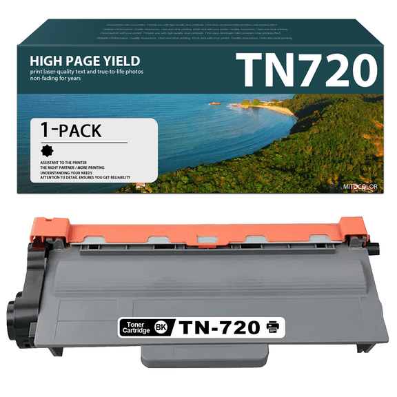 TN 720 TN720 Toner Cartridge Replacement for Brother TN-720 Toner for HL-5450DN HL-5470DW HL-6180DW DCP-8110DN MFC-8710DW MFC-8810DW MFC-8910DW MFC-8950DW Printer (1Pack)