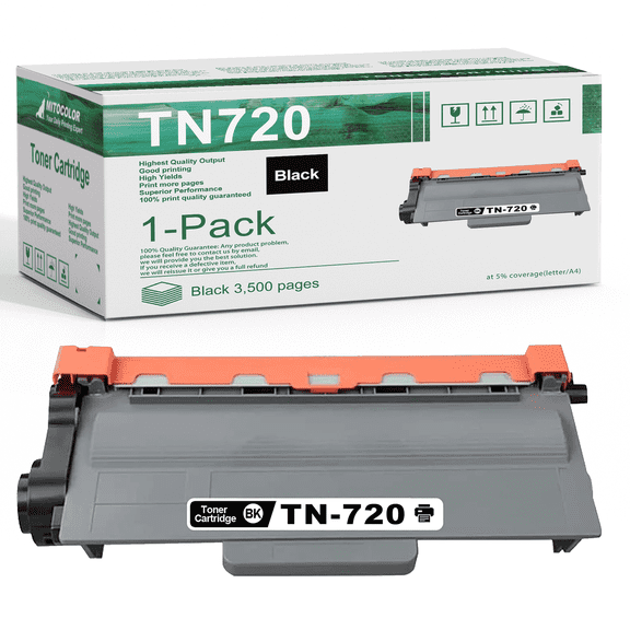 TN 720 TN720 Toner Cartridge Replacement for Brother TN-720 Toner for HL-5450DN HL-5470DW HL-6180DW DCP-8110DN MFC-8710DW MFC-8810DW MFC-8910DW MFC-8950DW Printer (1Pack)