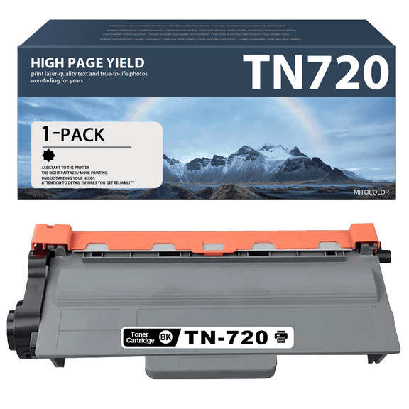 TN 720 TN720 Toner Cartridge Replacement for Brother TN-720 Toner for HL-5450DN HL-5470DW HL-6180DW DCP-8110DN MFC-8710DW MFC-8810DW MFC-8910DW MFC-8950DW Printer (1Pack)