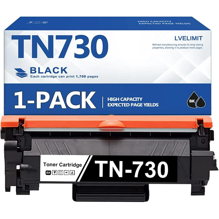 TN-730 TN730 Toner Cartridge Compatible TN730 High-Yield Black Toner  Cartridge Replacement for Brother TN-760 TN 760 for MFC-L2710DW HL-L2395DW  HL-L2350DW HL-L2370DW Printer Toner (1 Pack) 