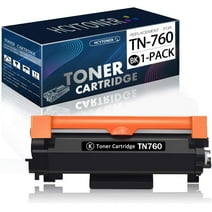 TN-760 Toner Cartridge High Yield: Compatible TN760 Black Toner Cartridge Replacement for Brother HL-L2395DW L2390DW DCP-L2550DW MFC-L2710DW L2750DW Printer, TN760 1PK