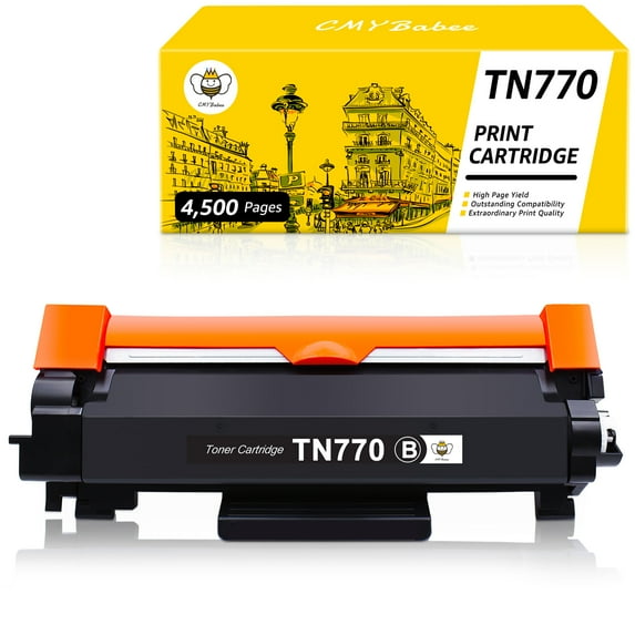 TN-770 TN770 Black Compatible Toner Cartridge Replacement for Brother TN-770 HL-L2370DW L2370DWXL MFC-L2750DW L2750DWXL Toner Cartridge(1 Black)