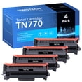 thumbnail image 1 of TN-770 Toner Cartridge Compatible for Brother TN770 TN-770 MFC-L2750DW MFC-L2750DWXL HL-L2370DW HL-L2370DWXL Printer High Yield (Black, 4-Pack), 1 of 5