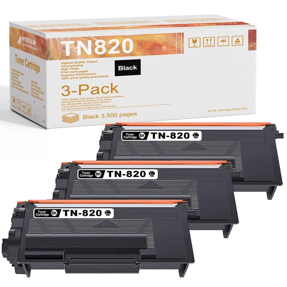 TN-820 TN 820 Toner Replacement for Brother TN820 Black Toner Cartridge for DCP-L5500DN DCP-L5600DN MFC-L6700DW MFC-L5700DW MFC-L5800DW MFC-L5900DW Toner Printer (3 Pack)