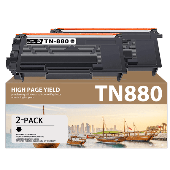 TN 880 TN-880 Toner Cartridge Replacement for Brother TN880 Toner for DCP-L5500DN DCP-L5600DN MFC-L6700DW MFC-L5700DW MFC-L5800DW MFC-L5900DW Toner Printer (2Pack)