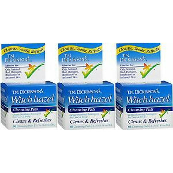 TN Dickinson's Witch Hazel Pads 60 pads ( 3 pack )