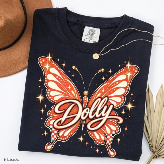 TN Dolly Butterfly Shirt, Game Day Tee, Dolly Fan Tribute Graphic T-Shirt, RIP Dolly Shirt