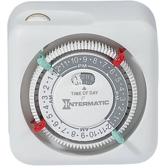 TN111K 15-Amp Indoor Timer - Versatile 24-Hour Control - Easy Manual Override and Single 2-Prong Design (1 Pack)