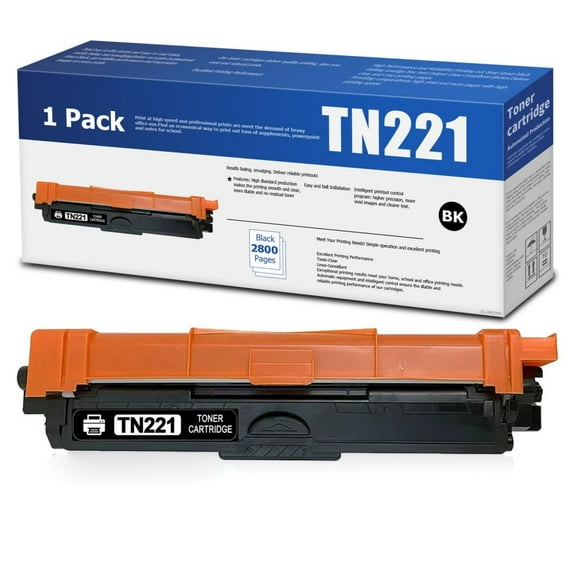 TN221 Toner Cartridge Compatible for Brother TN-221 HL-3180CDW MFP Printer, Black 1 Pack
