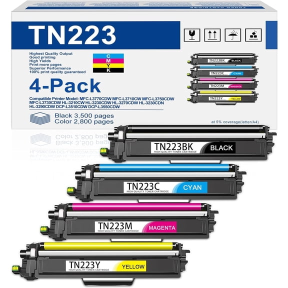 TN223 Toner Cartridge Compatible for Brother TN-223 Toner for HL-L3290CDW HL-L3270CDW Printer