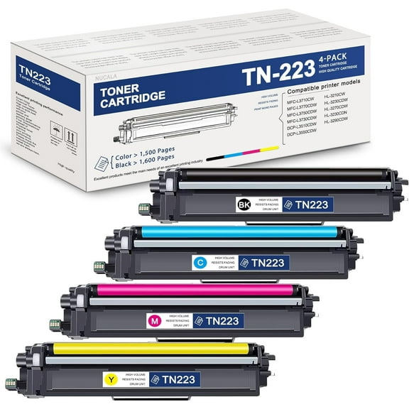 TN223 Toner Cartridge Compatible for Brother TN223 Toner MFC-L3710CW 4 Pack 223BK,223C,223M,223Y