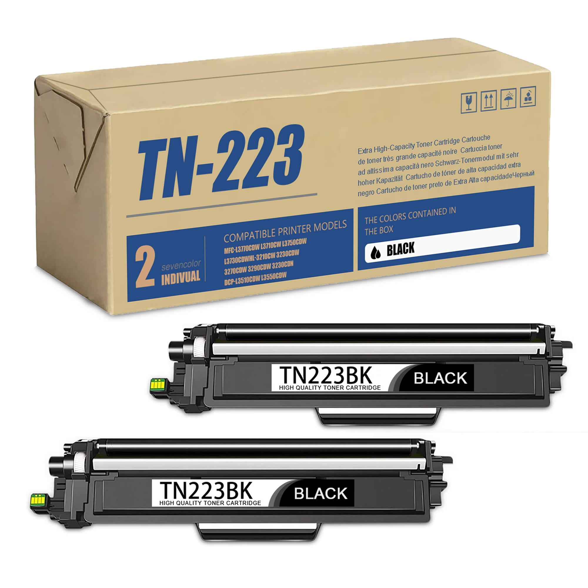 True Image 2-Pack Compatible Toner Cartridge for Brother TN-227BK TN-227 MFC -L3710CW MFC-L3770CDW MFC-L3750CDW HL-L3210CW HL-L3230CDW HL-L3290CDW  Printer(Black) 
