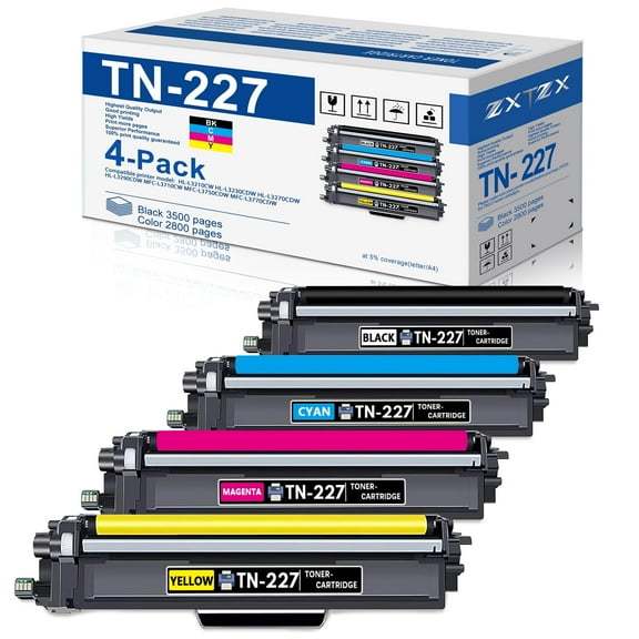 TN227 Toner Compatible for Brother TN227 TN223 Toner Cartridges Black Cyan Magenta Yellow Printer