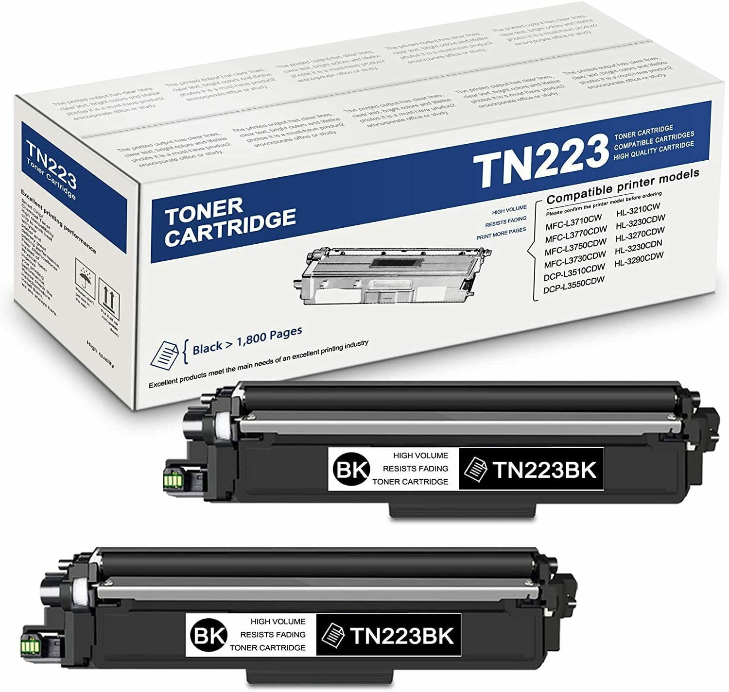 Mooho Compatible Toner Cartridge Replacement for Brother TN227 TN-227  TN227BK TN223 TN223BK/C/M/Y for MFC-L3770CDW HL-L3270CDW HL-L3290CDW MFC-L3710CW  Toner Printer (TN-227BK/C/M/Y High Yield 4 Pack) : : Office  Products
