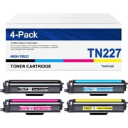 TN227 TN 227 4-Pack Toner Cartridge Compatible for Brother TN227BK TN227C TN227M TN227Y Toner Use with MFC-L3710CW MFC-L3770CDW MFC-L3730CDW HL-3230CDW Printer Toner Black Cyan Magenta Yellow