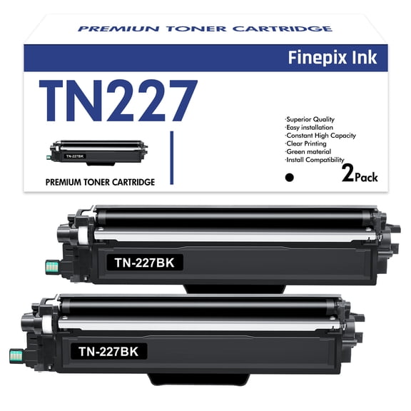 TN227 TN-227 Black Toner Cartridge Replacement Compatible for Brother TN227BK TN223BK Toner Compatible for MFC-L3770CDW MFC-L3750CDW MFC-L3710CW HL-L3210CW Printer (2 Pack)