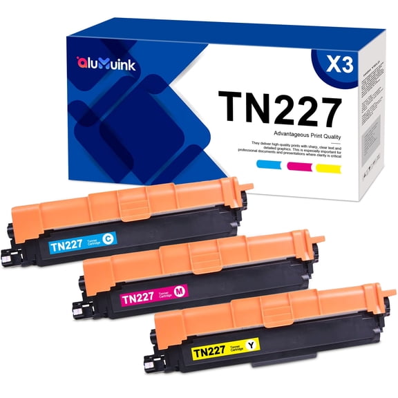 TN227 TN 227 High Yield Compatible Toner Cartridge Compatible for Brother TN227 TN223 for MFC-L3750CDW HL-L3210CW HL-L3290CD HL-L3230CDW MFC-L3710CW HL-L3270CDW (3 Pack,1C+1M+1Y)