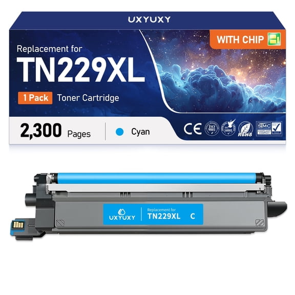 TN229 Toner Cartridge for Brother TN229 TN229XL Toner Cartridges to Use for Brother MFC l3720CDW, MFC l3780CDW (1 Pack, Cyan)