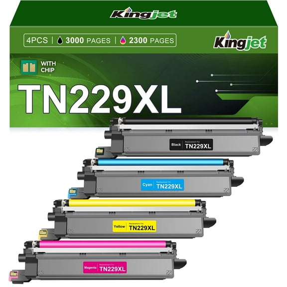 TN229 Toner Cartridge Replacement for Brother TN229 TN229XL Toner Cartridge High Yield 4 Pack