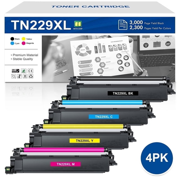 TN229 Toner Cartridge Compatible for Brother TN229 TN229XL TN-229XL TN-229 for HL-L3280CDW HL-L3220CDW MFC-L3720CDW MFC-L3780CDW HL-L3300CDW Printer